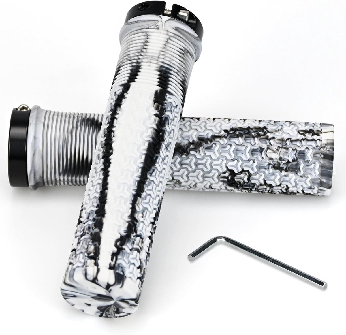 Stuurgrepen, 22,2 mm, anti-slip lock-on, BMX MTB comfort demping, 1 paar