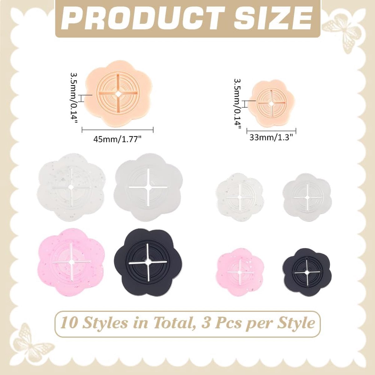 30 Stuks 10 Stijl Kleding Cinch Clips Bloemvorm Onzichtbare Cinch Clips Verstelbare Kleding Clip Taille Cincher Clip Herbruikbare Mode Accessoires No-Naai Taille Aanscherping Oplossing