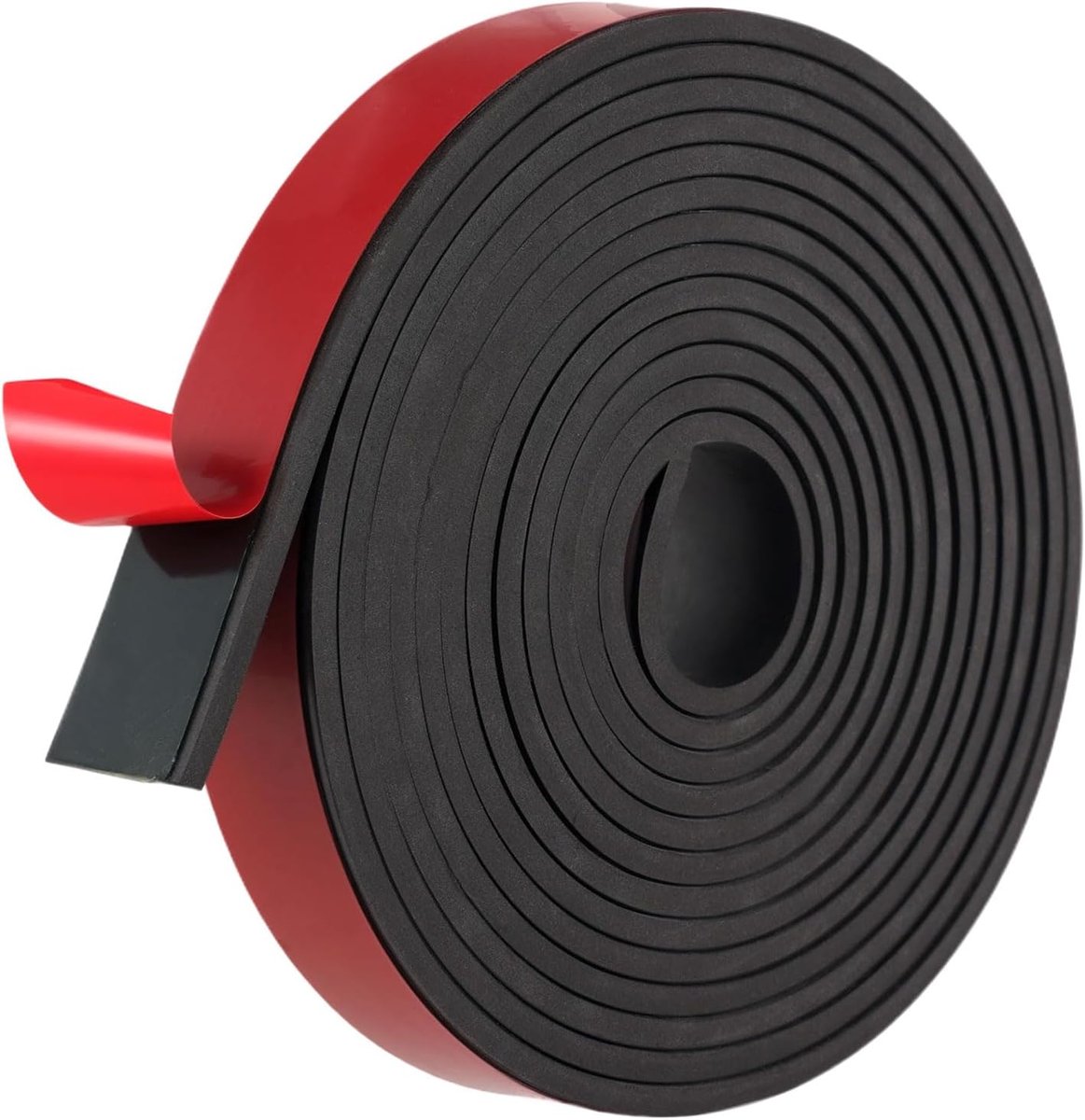 Rubberen Strip, 20mm(B) x2mm(D) x3m(L) Massief Rubberen Profiel | Zwart Zelfklevende Rubberen, voor Doe-Het-Zelf Afdichtingen, Isolatie, Anti-Vibratie, Afdekking, Vloerbescherming