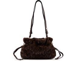 Liu Jo Riccy Crossbodytas Medium Dames - Imitatieleer - Bruin