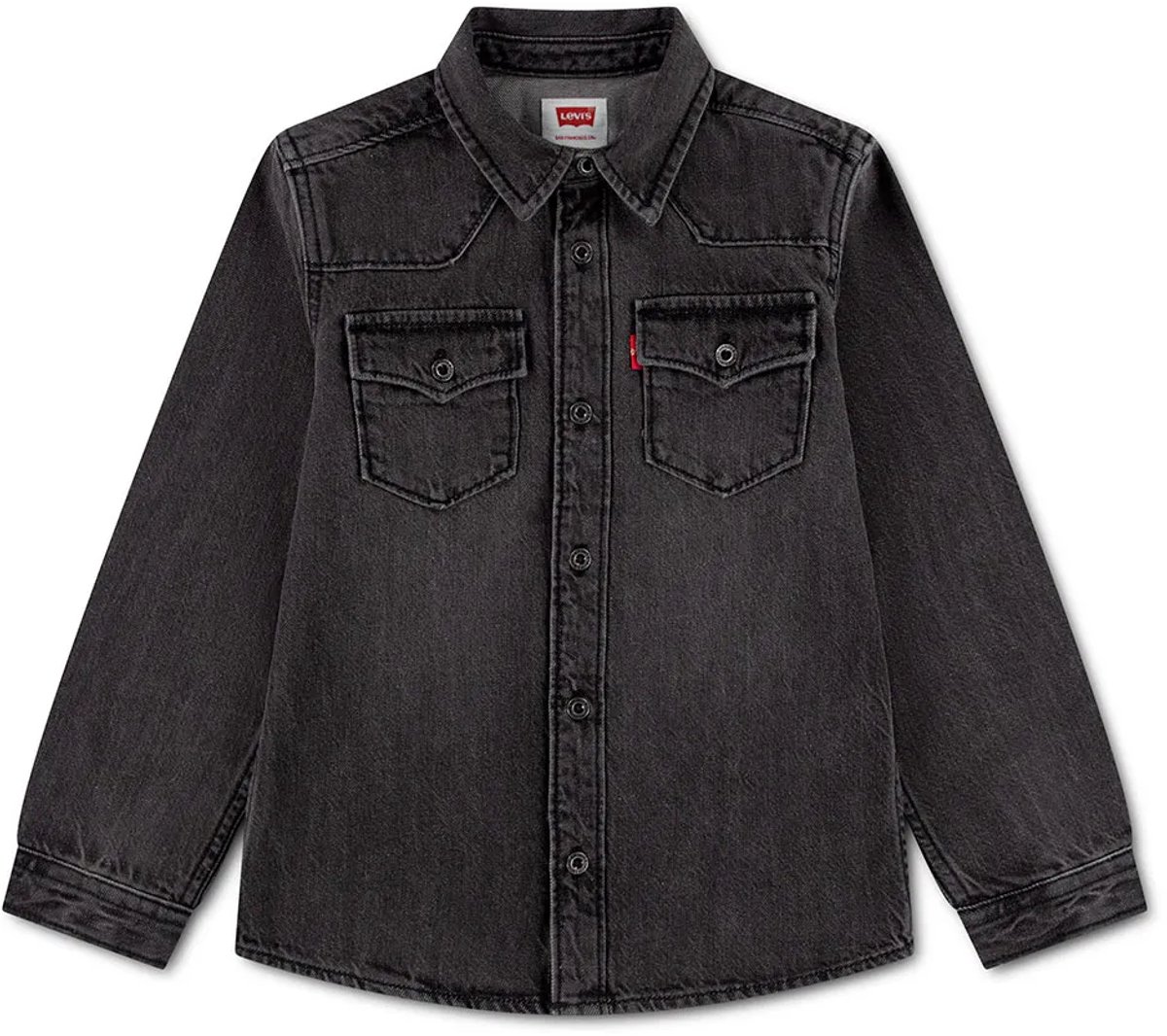 Levi´s ® Kids New Barstow Western Overhemd Met Lange Mouwen Zwart 16 Years Jongen