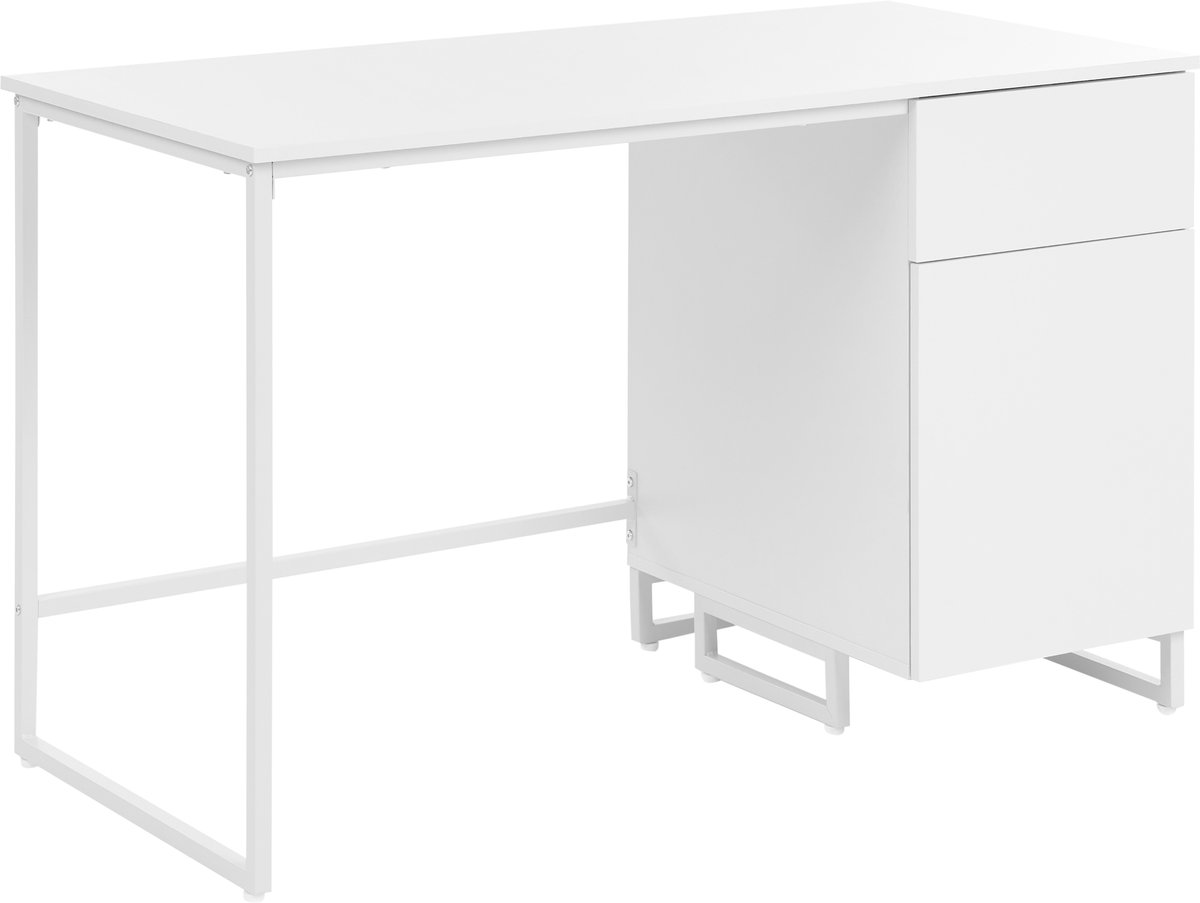 LEXTON - Bureau - Wit - MDF/Staal