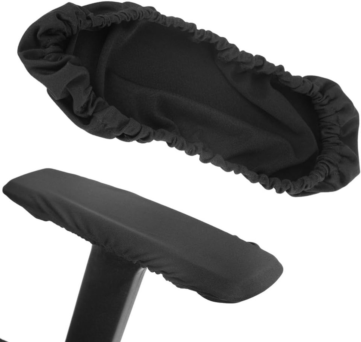 slipcovers voor computerstoel, 1 paar armleuninghoes, pads, bureaustoel, armbeschermer, rekbaar voor bureaustoel, roterende stoel, computerstoel (zwart)
