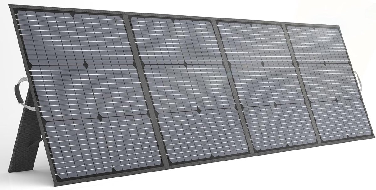 SnelShoppen - Vouwbaar Zonnepaneel 220W 40V Monokristallijn Draagbaar Zonnepaneel voor Camping, Tuin, Festivals, Hoog Efficiëntie, Snelle Opladung