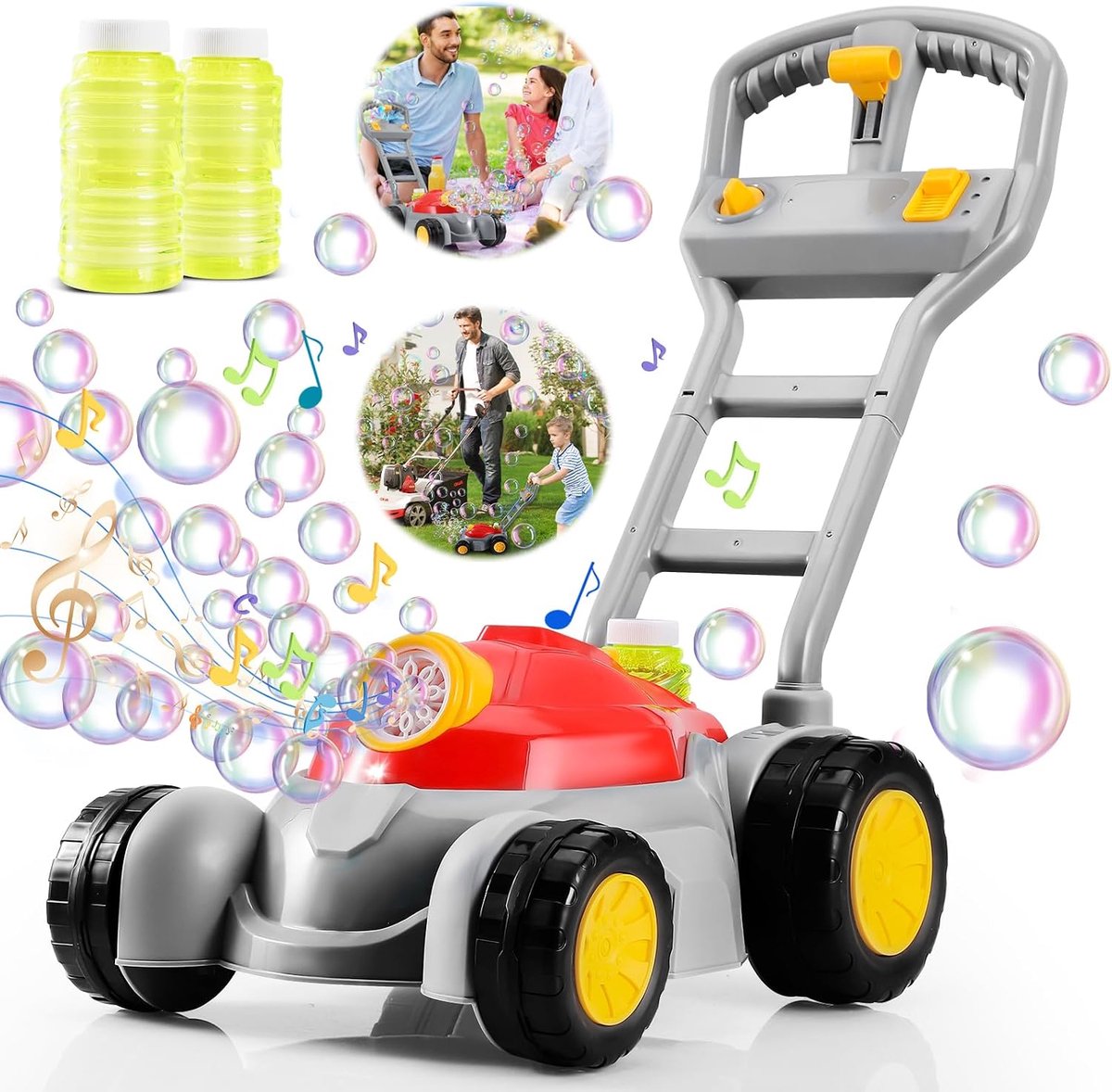 Bubbelspeelgoed voor grasmaaier, voor peuters, bellentrimmer, schuifspeelgoed voor buiten, voor peuters, kinderen, jongens en meisjes, cadeaus