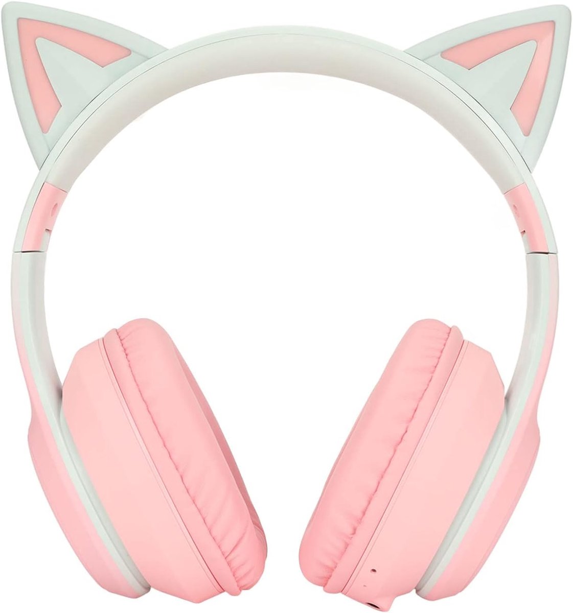 SnelShoppen - Cat Ear Bluetooth-gamingkoptelefoon Draadloze Opvouwbare Headset met LED-lampje Roze, Gaming, Muziek, Kinderen, Feest, Comfortabel, Draa