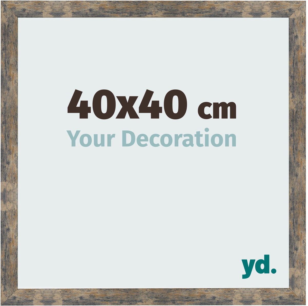 Your Decoration - Fotolijst 40x40 cm - MDF - Blauw Goud Gemeleerd - Bologna