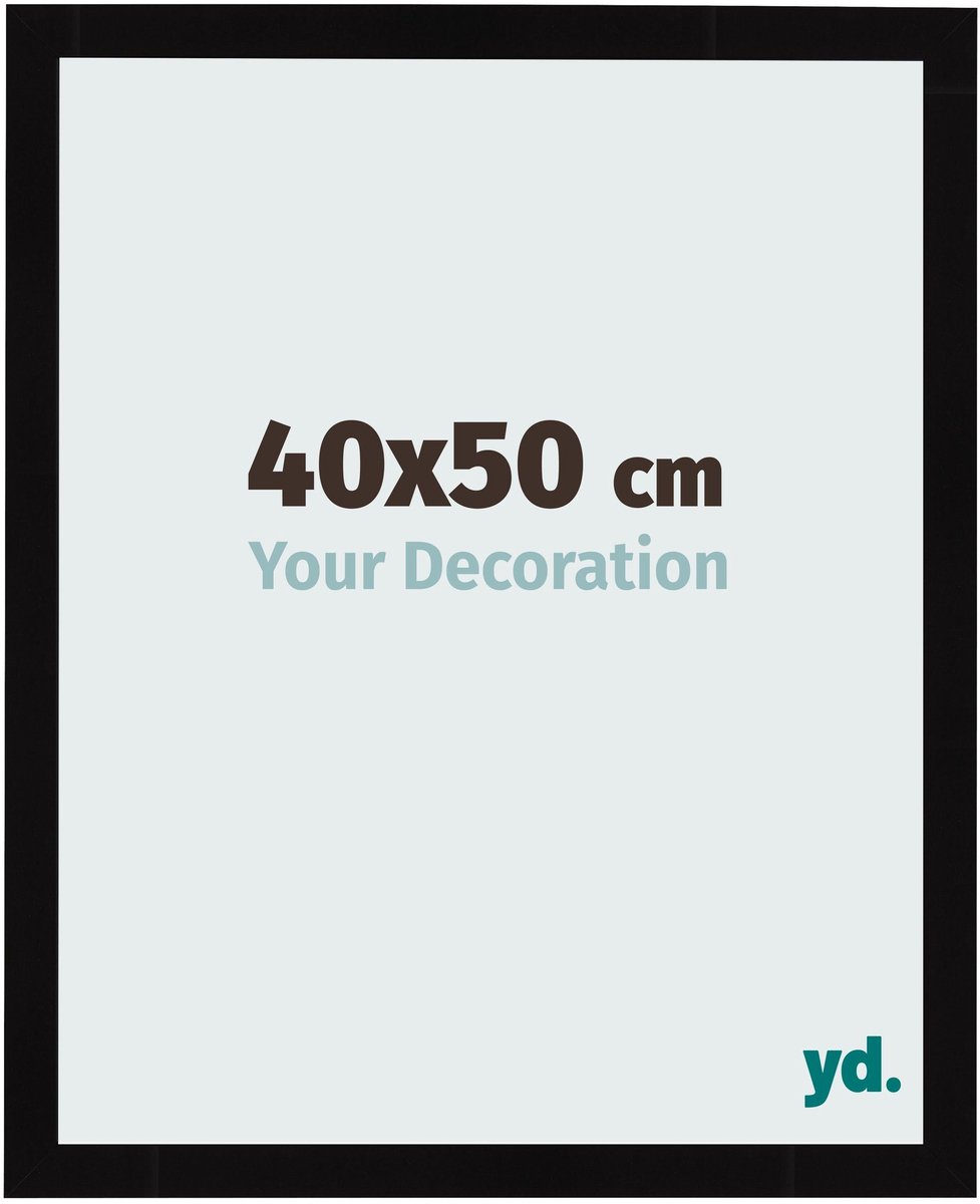 Your Decoration - Fotolijst 40x50 cm - MDF - Zwart Hoogglans - Bologna