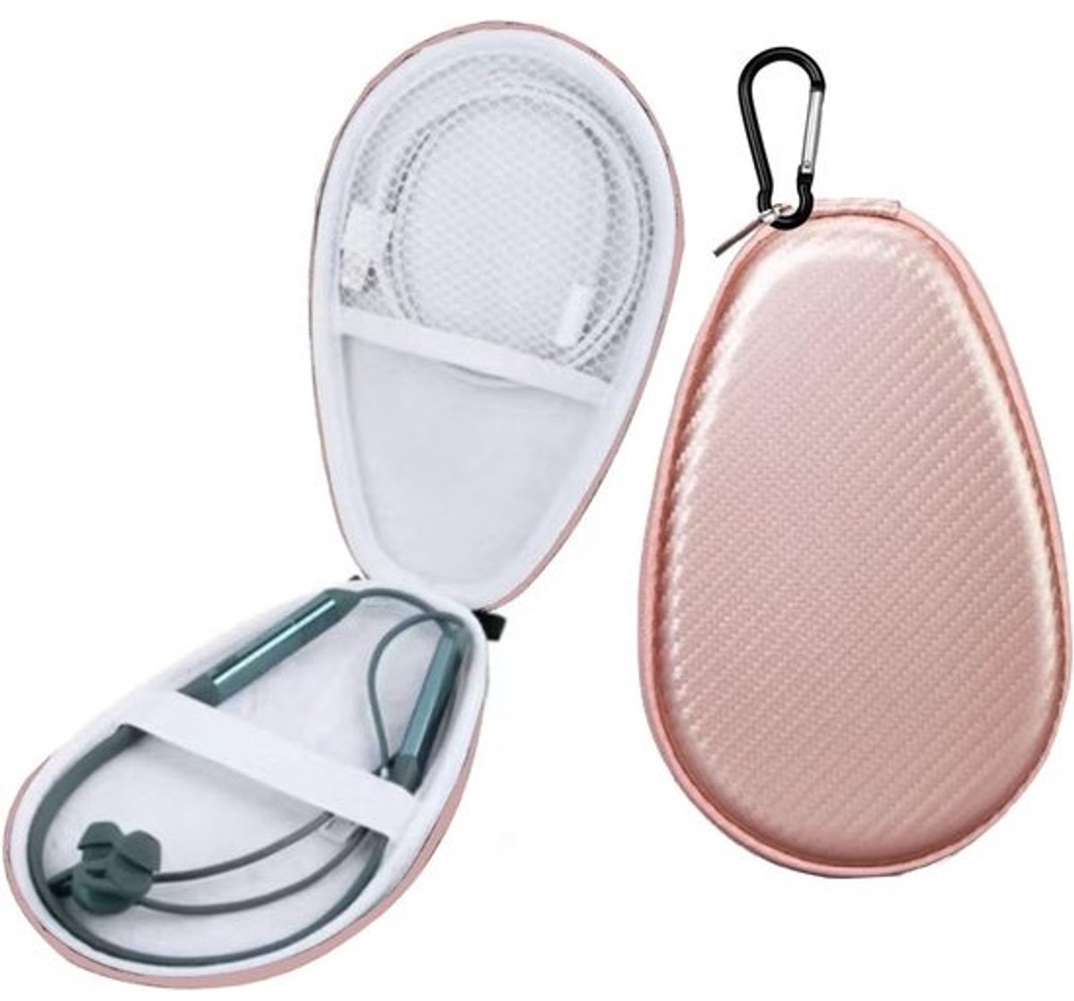 Hoesje voor Nekband Hoofdtelefoon en Draadloze Oordopjes met Microfoon - Draagtas Beschermhoes