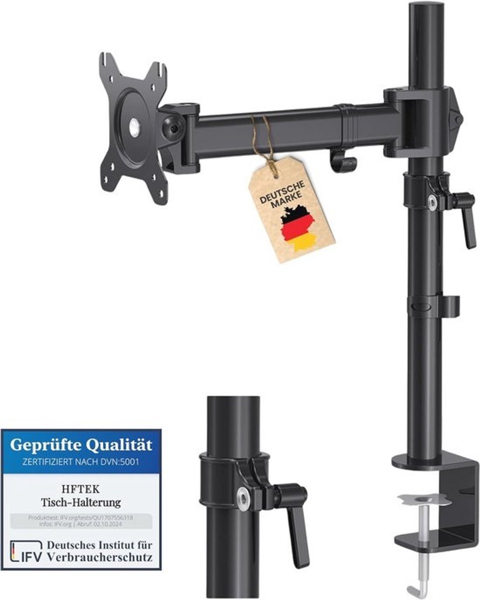 Tafelhouder voor TV-Monitor - Bureauhouder voor Schermen tot 34 Inch met VESA 75/100