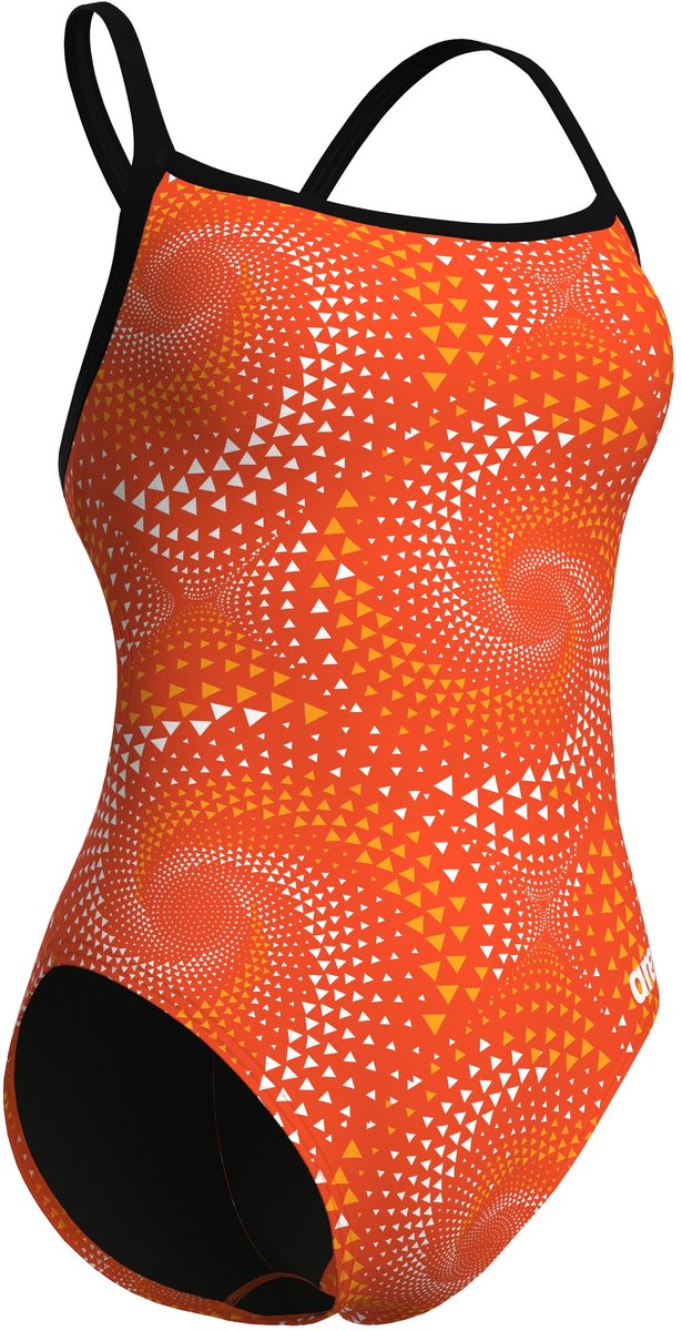 Arena Dames Badpak Fireflow Challenge Back Zwart Team Oranje