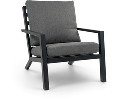Loungestoel Bezano | Grey/Matt Black | Aluminium
