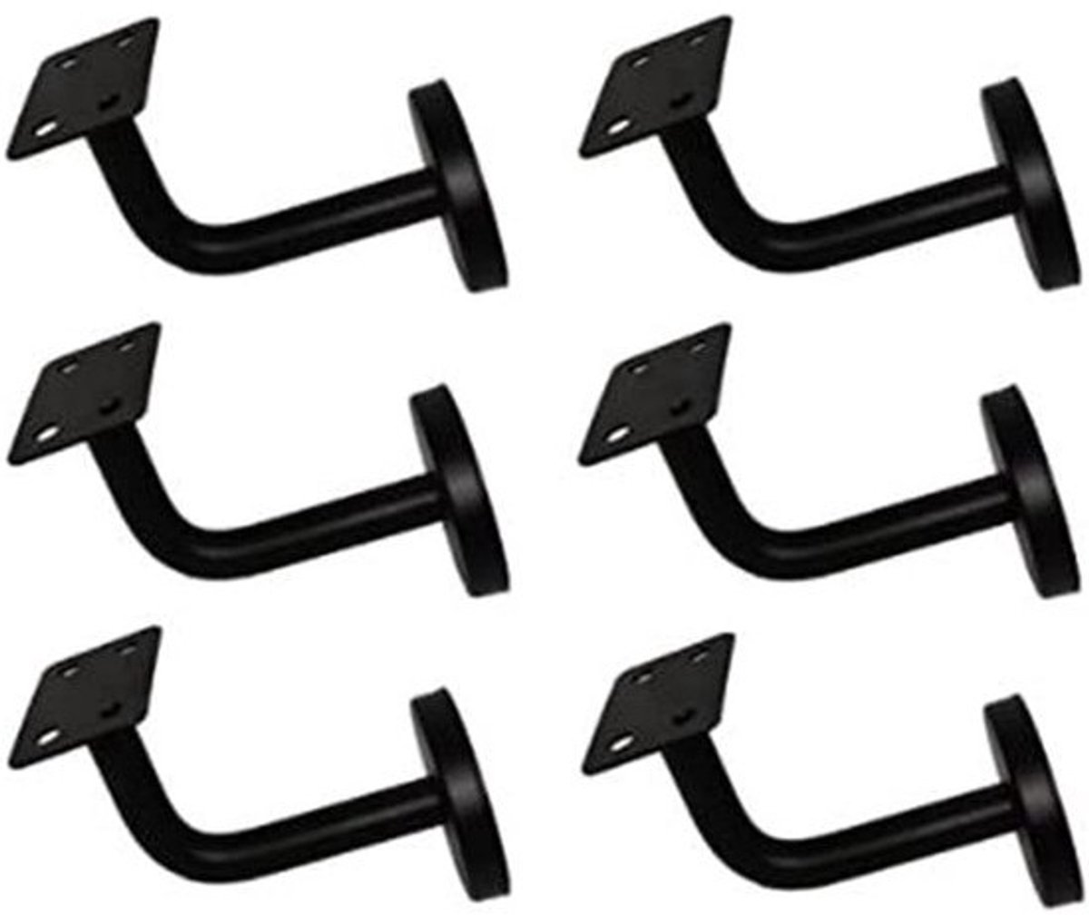 Trapleuninghouders - Steunbeugels - Veilige Trappen - Roestvrij Staal - 60 mm - Zwart