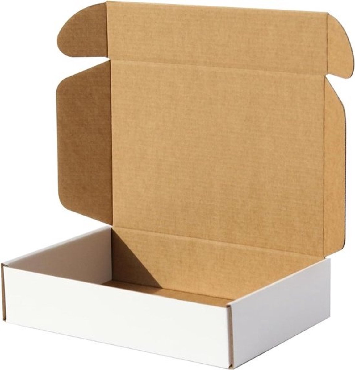 Verzenddozen - Kartonnen dozen - Kleine zendingen - Recyclebaar materiaal - 100 stuks - Wit