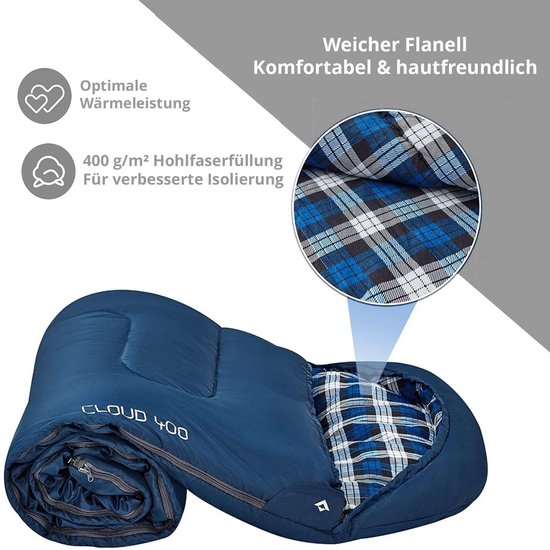 Dekenslaapzak Cloud 400 Winter - Katoenen slaapzak XL breed -15 °C — afbeelding 3