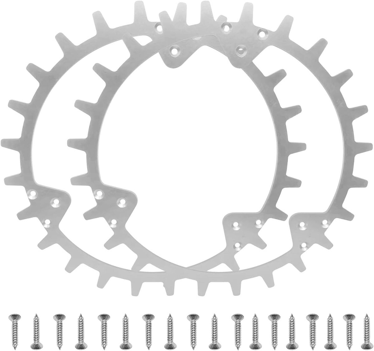 RVS Grasmaaier Spikes voor Automatische Maaiers, 252mm Wielen met 18 Schroeven, Verbeterde Grip en Stabiliteit voor Robotmaaiers