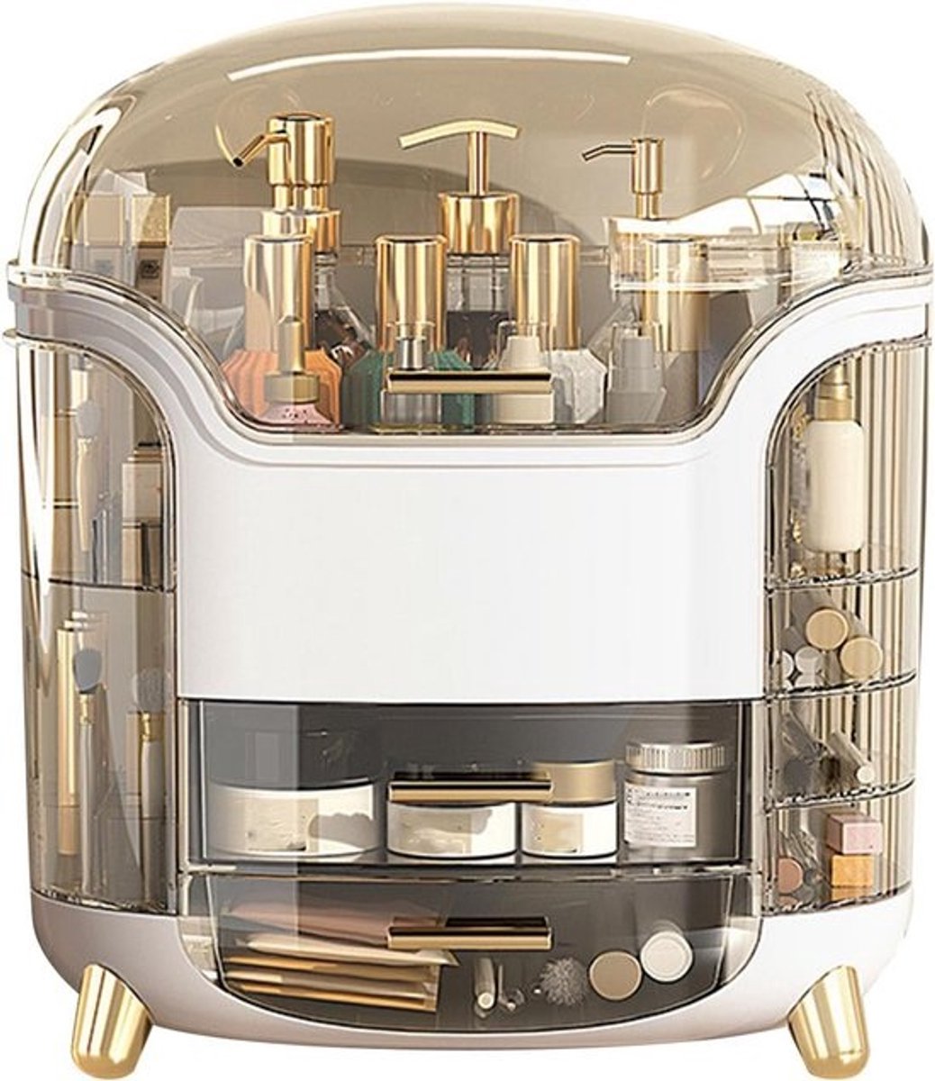 Draaibare Make-up Organizer met Grote Capaciteit - Stofvrij & Transparant