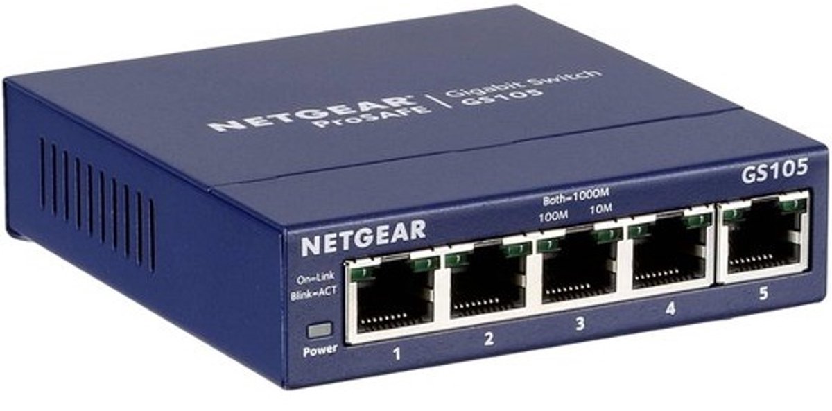 5-Port Gigabit Ethernet Switch - Unmanaged Network Hub for Desktop or Wall Mount