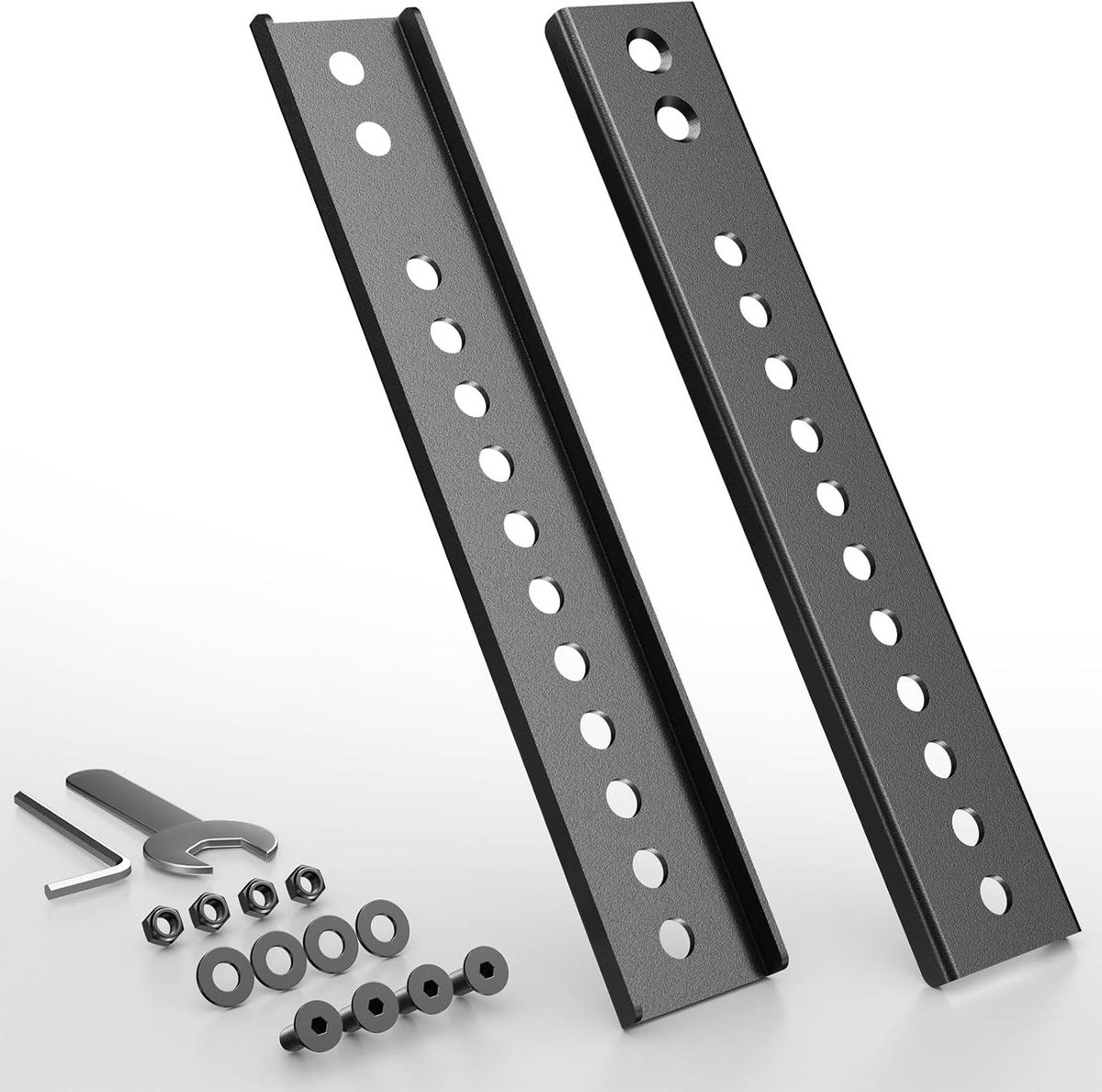 VESA Verlengplaat - TV Beugel Adapter - TV Ophangen - Extra Verticale Ruimte - 18cm Verstelbaar - Zwart