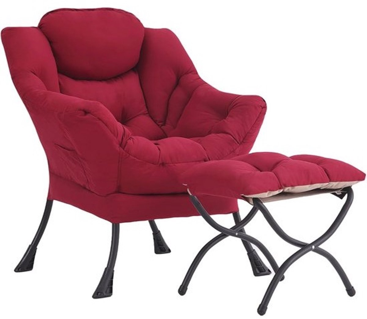 Comfortabele Fauteuil met Voetenbank voor Woonkamer en Slaapkamer - Ergonomisch Ontwerp