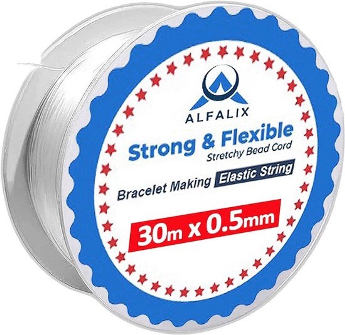 Set van 2 elastische draden voor armbanden - helder, sterk en rekbaar koord voor sieraden maken