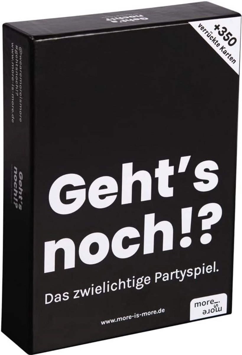 Gaat het nog meer? - Het onhandige partyspel van meer is meer - 380 speelkaarten voor grappige spelavonden met vrienden, perfect voor oudejaarsavond, Kerstmis en verjaardagen