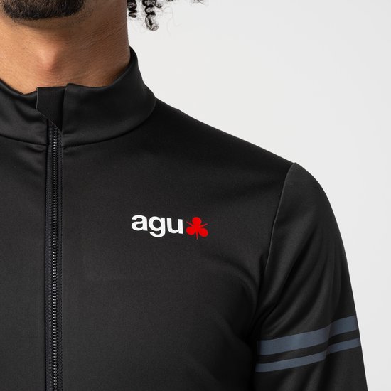 AGU Performance - Winterjack Heren - Wielrenjas - Softshell - Winddicht - Waterafstotend - Ademend rugpaneel - 3 zakken - Zwart - M — afbeelding 2