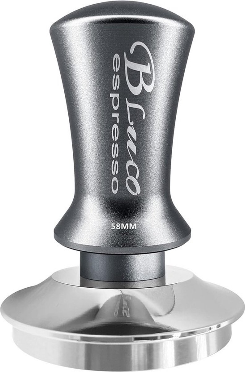 Espresso Tamper - Koffie Stamper - Barista Werk - Verenbelast Ontwerp - 58 mm - Zilver