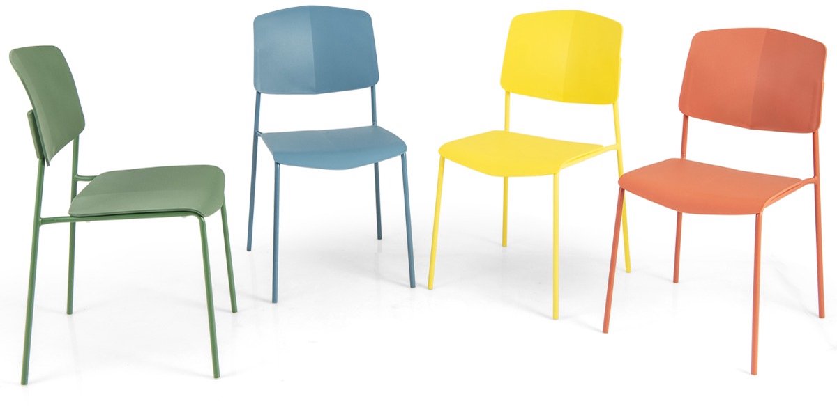 SureDeal® - Eettafel - Eetkamerstoelen Bijzetstoelen Armleuningen - Brede Zitting Stapelbaar - 54x46x84 cm - Zwart