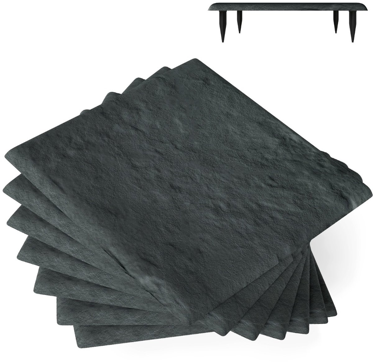 SureDeal® - Tuindecoratie - Stapstenen - Tuin Tegels Polypropyleen - Gazon Tuinpaden Grijs - 39,5x39,5x2 cm - Grijs