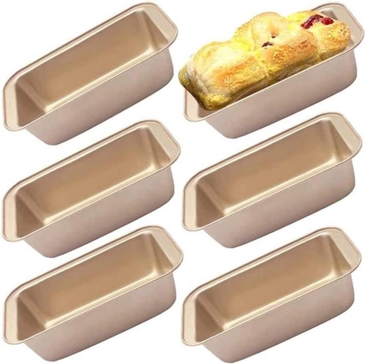 Brood Pan Set - Broodbakvormen Toastvorm - Brood Bakken - Antiaanbaklaag Koolstofstaal - 186 x 96 x 46 cm - Goud
