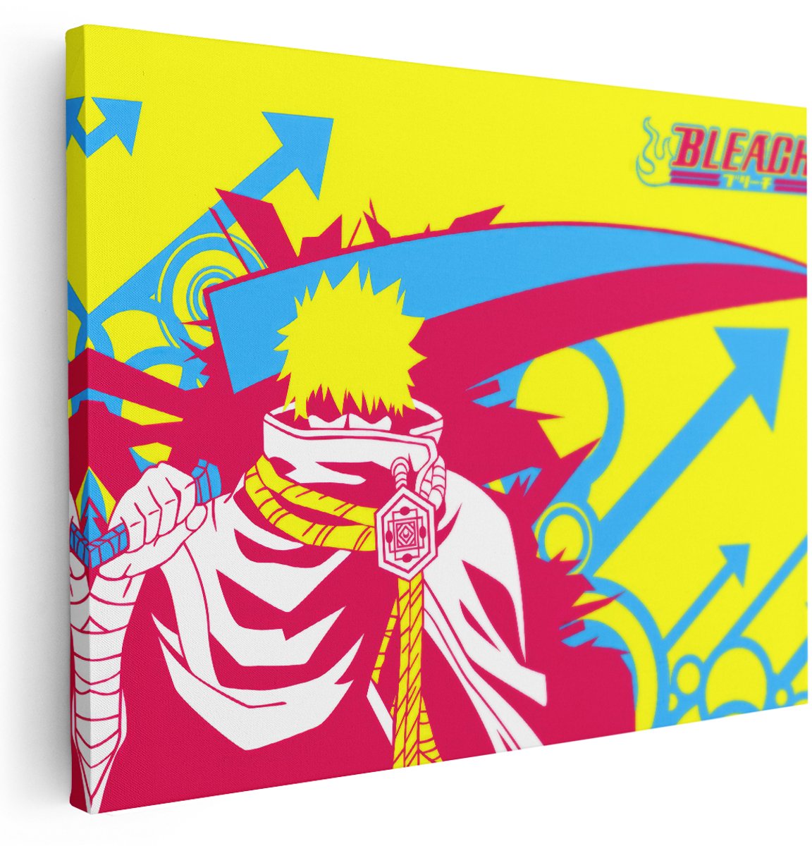 Artaza Canvas Schilderij Ichigo - 160x120 cm - Groot - Wanddecoratie Bleach Anime - Muurdecoratie Slaapkamer Jongen - Schilderijen Op Canvas