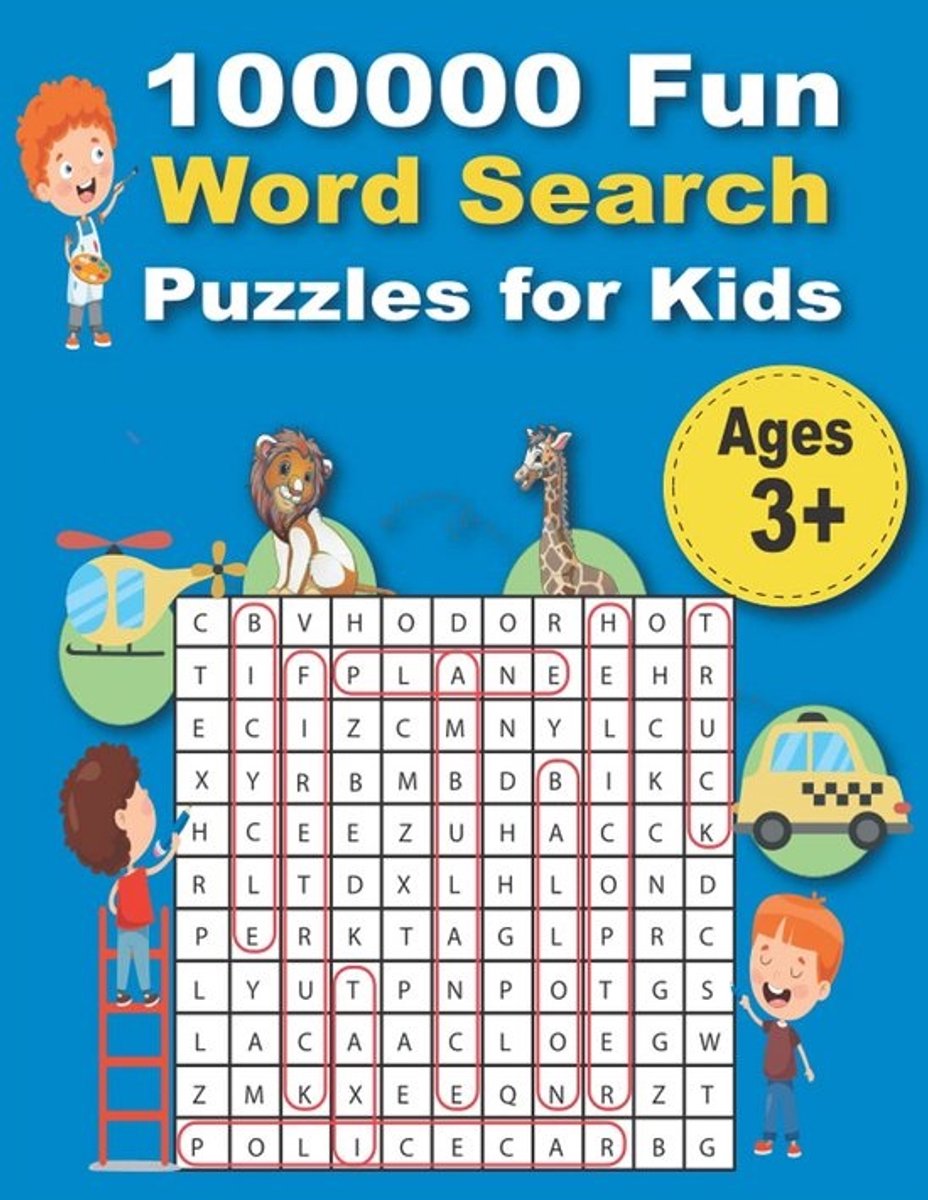 100.000 Puzzel Woordzoekers voor Kinderen: Leerzaam Activiteitenboek voor Leeftijden 3 t/m 8 Jaar