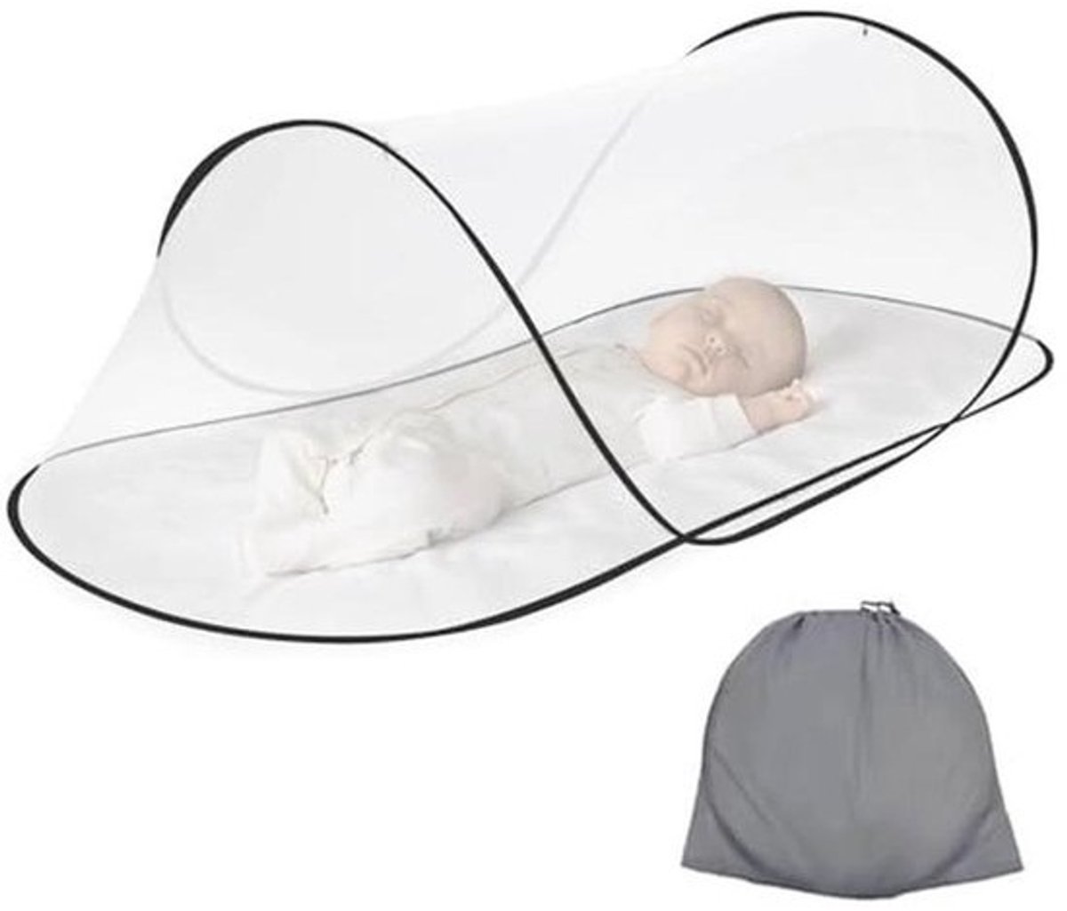 Pop-up Klamboe voor Camping en Reizen - Ultralicht Muggennet 200 x 80 x 56 cm