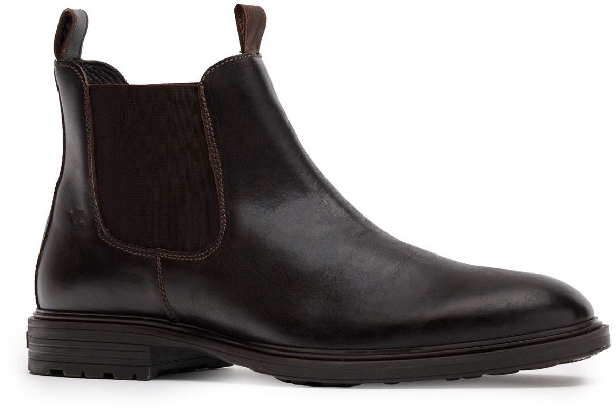 Van Lier - Heren - Zwarte Bern leren chelsea boots - Maat 46