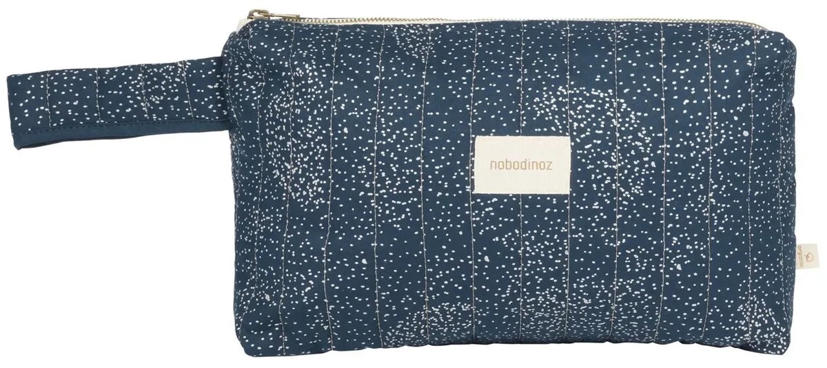 Nobodinoz STORIES Cosmeticatas, toilettas, 30 x 18 x 7 cm, kleur: Goudbel/Nachtblauw