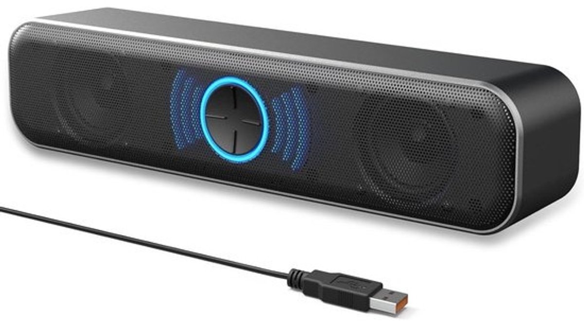 USB computerluidsprekers met RGB-verlichting en verbeterde bas voor desktop en laptop