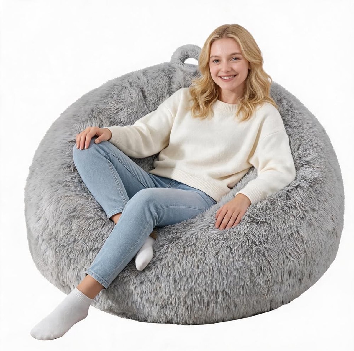 Binnenhoes voor zitzak van pluche, vervangende hoes voor zitzak, comfortabele voering, DIY zitzakaccessoire, ideaal voor huis en tuin