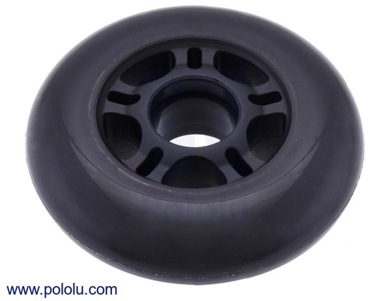 Scooter/Skate Wheel 100×24mm - Black Pololu 3278