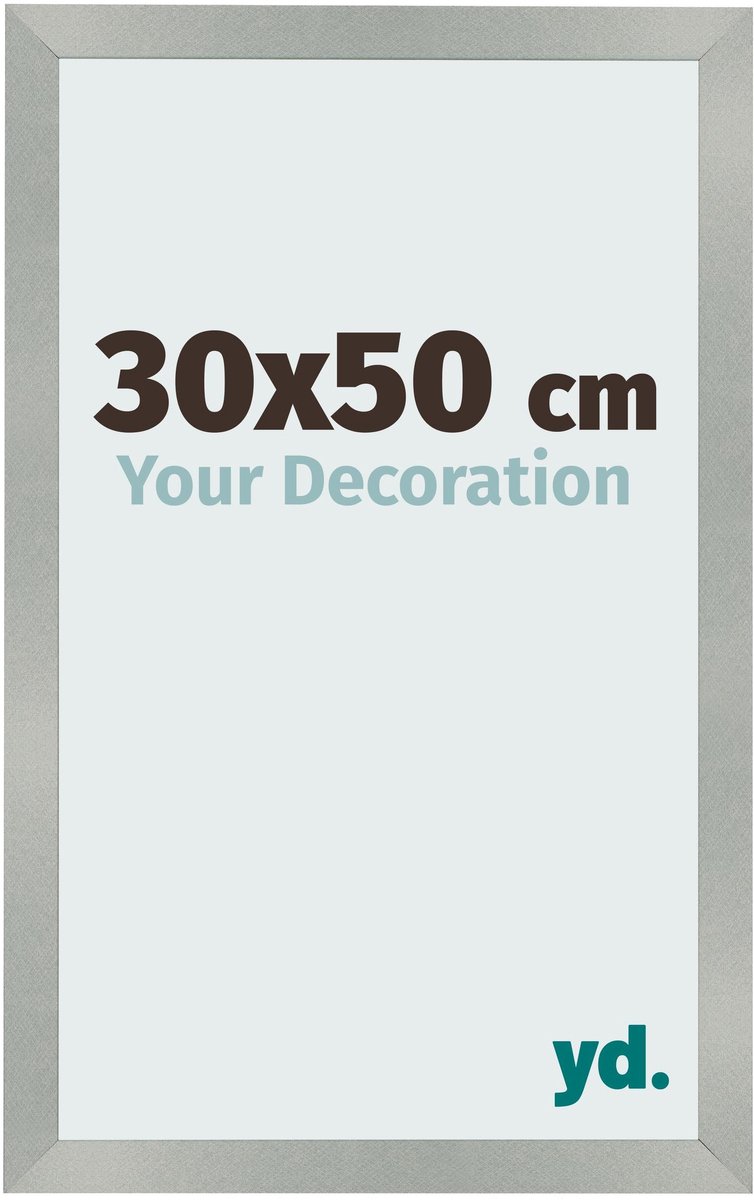 Your Decoration - Fotolijst 30x50 cm - MDF - Aluminium Geborsteld - Bologna