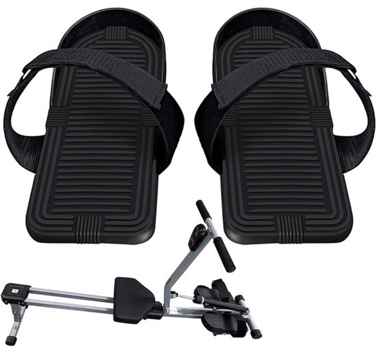 Roeipedalen - Voetlussen - Cardio Training - Verstelbare Stabiliteit - 115 x 26 cm - Zwart