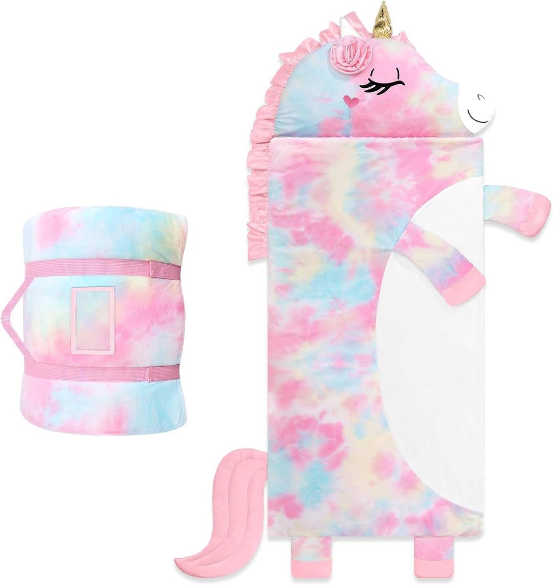 Kinderslaapzak - Dekenslaapzak - Kamperen Binnen - Afneembaar Kussen - 170 cm - Eenhoorn