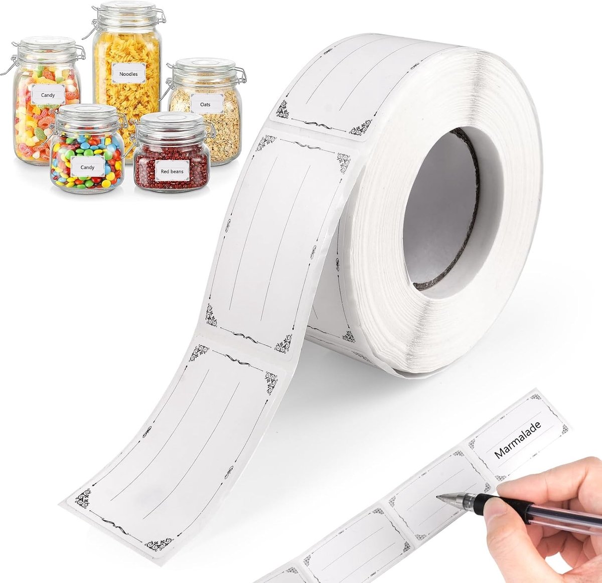 Schrijfbare diepvrieslabels 30x50mm - 600 stuks - Ideaal voor voedselopslag, etiketteren en organisatie