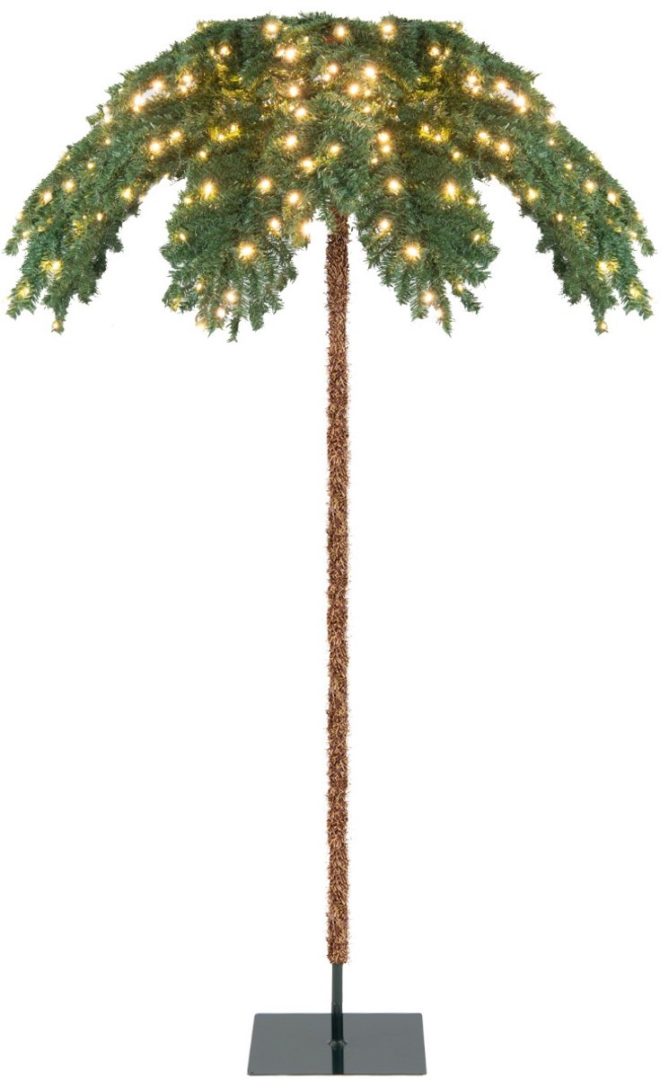 SureDeal® - Kerstbom - Kunstmatige Tropische Kerst - Warm Witte LED - Takjes - 135x180x. cm - Zoals foto's tonen
