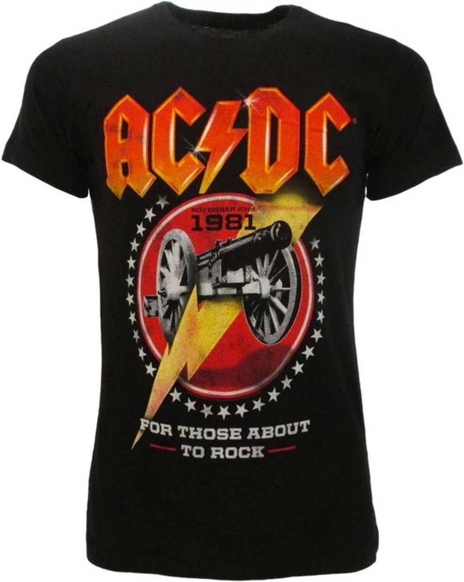 AC/DC T-shirt For Those About Rock Hardrock Shirt met Cannon Print