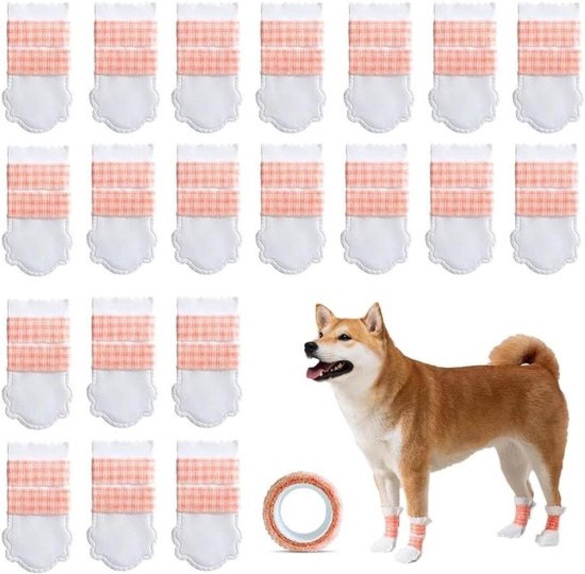 20 Stuks Wegwerpschoenen voor Hond: Waterdicht, Antislip Pootbescherming voor Kleine Honden