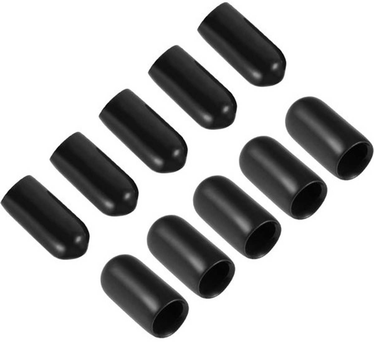 Dopjes Beschermers - Rubberen Kapjes - Meubels Beschermen - Flexibel Waterbestendig - 6.5mm Binnendiameter - Zwart
