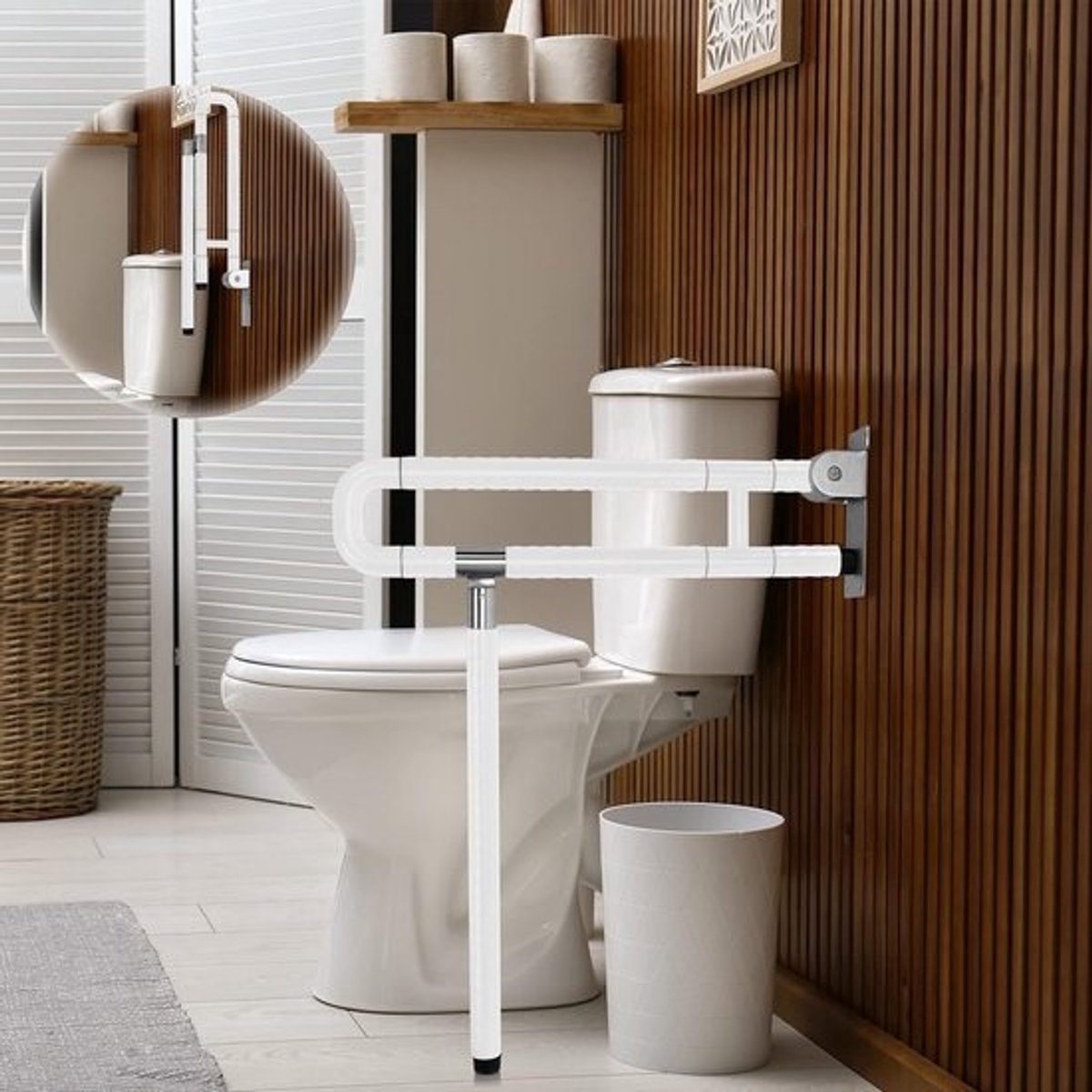 Stevige RVS Beugel voor Badkamer en Toilet - Hulp bij het Staan