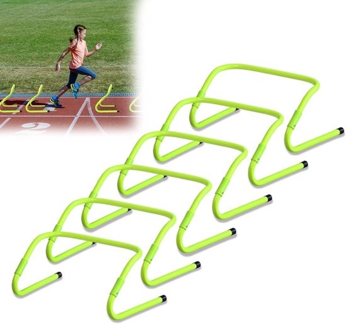 Hordenset voor Speed- en Agilitytraining - 6-in-1 Hoogte Verstelbaar, Coördinatie Training, Multi-Sport Traininghulpmiddel