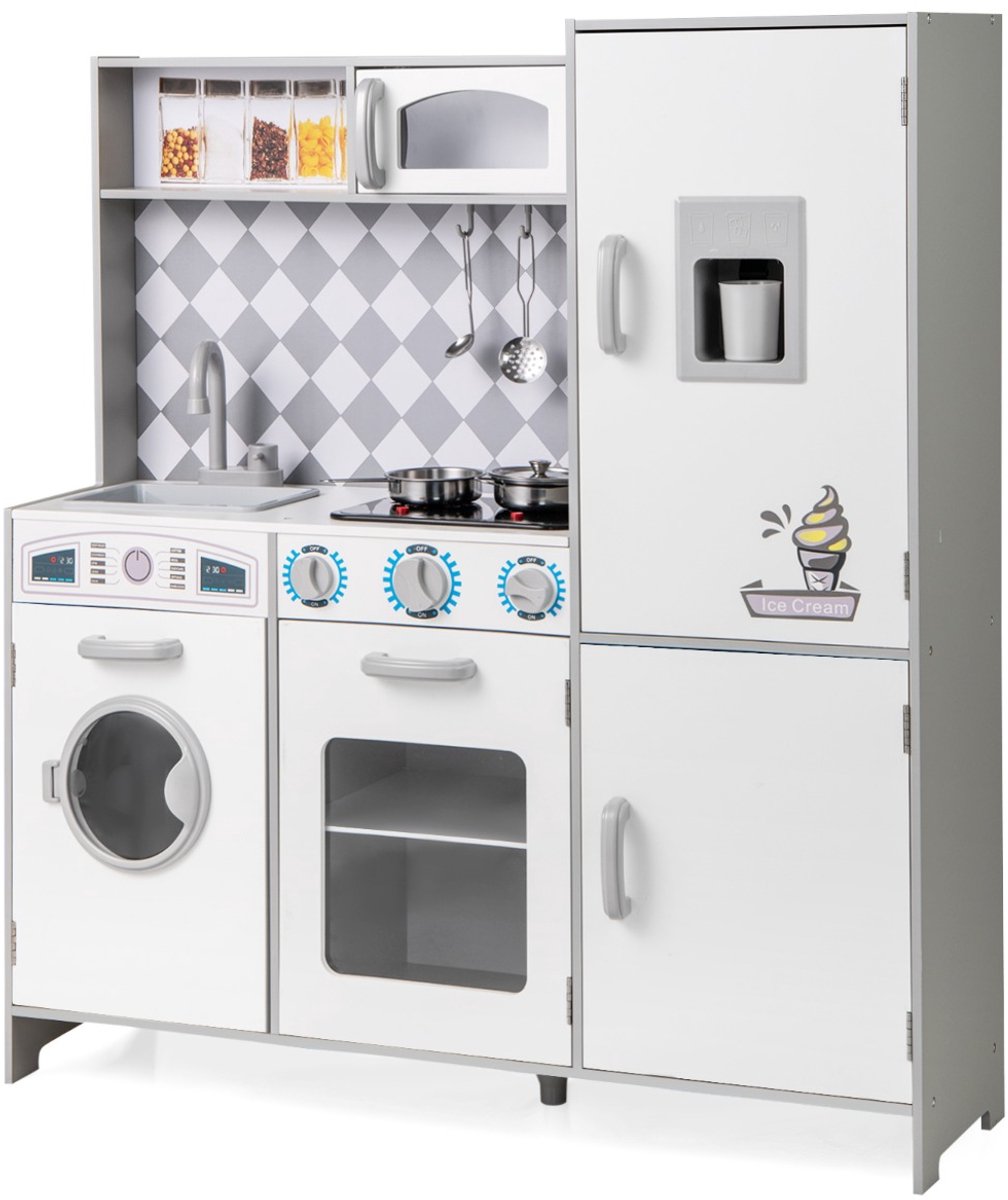 SureDeal® - Rollenspell - Speelkeuken - Kinderen Vanaf Jaar - Geluid Keukenaccessoires - 91x30x102 cm - Wit